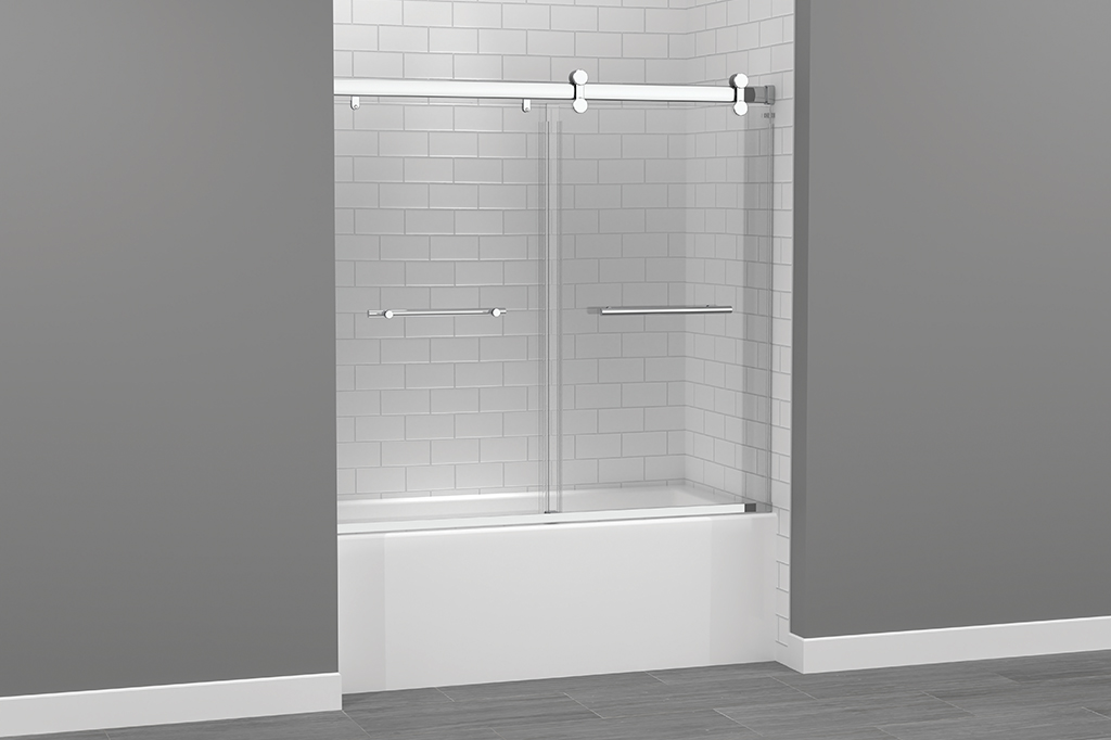 Exploria Hybrid Sliding Tub Shower Door 56″60″ Mirolin